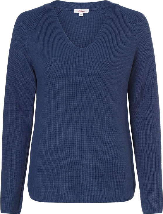 Granatowy sweter S.Oliver w stylu klasycznym