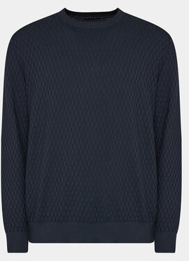 Granatowy sweter Sisley z okrągłym dekoltem