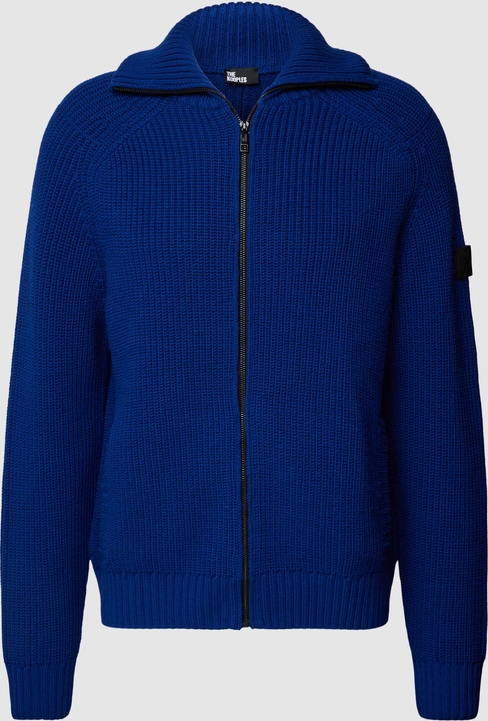 Granatowy sweter The Kooples ze stójką w stylu casual z wełny