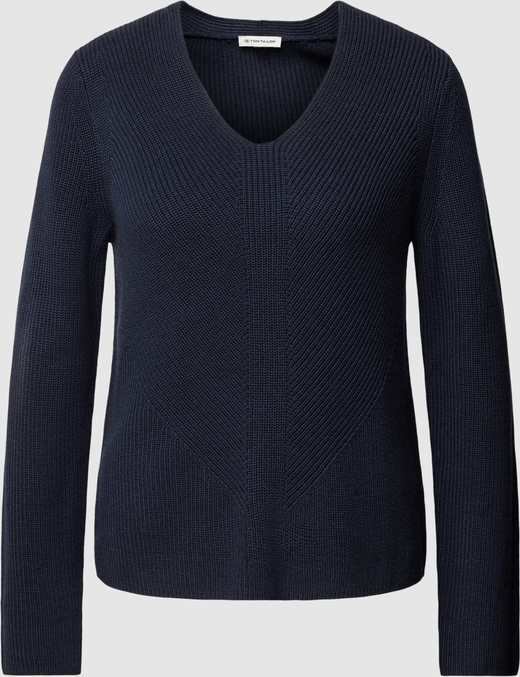 Granatowy sweter Tom Tailor z bawełny w stylu casual