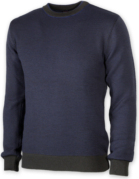 Granatowy sweter Willsoor z okrągłym dekoltem w stylu casual