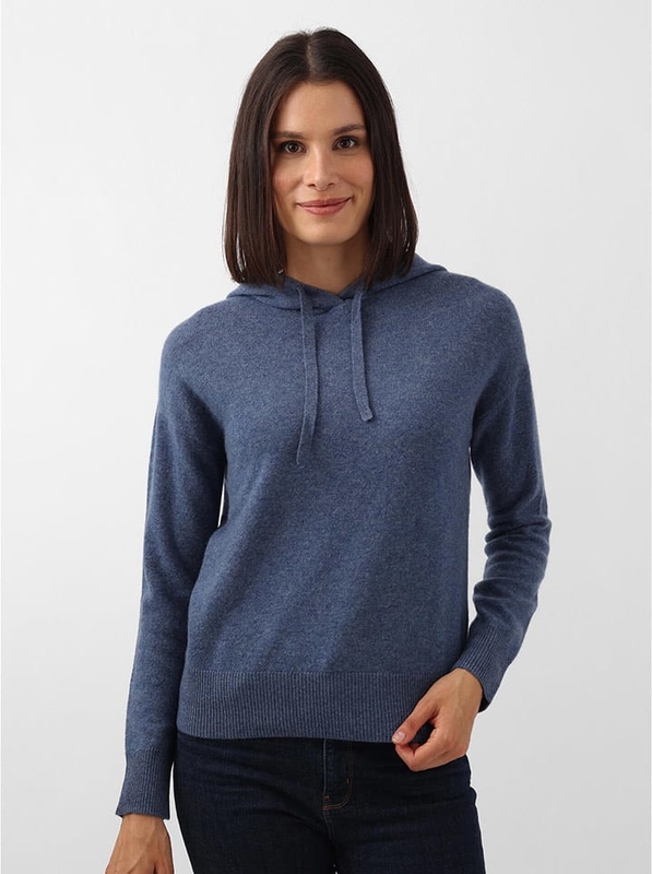 Granatowy sweter Zwillingsherz w stylu casual