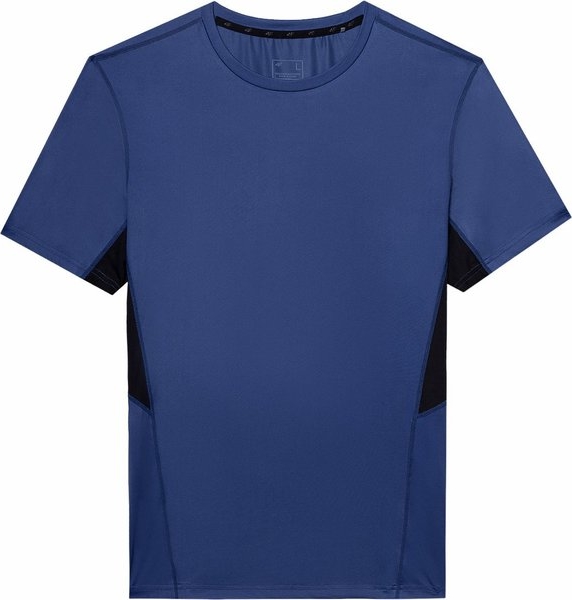 Granatowy t-shirt 4F z krótkim rękawem w sportowym stylu