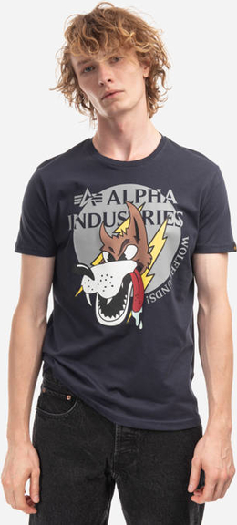 Granatowy t-shirt Alpha Industries