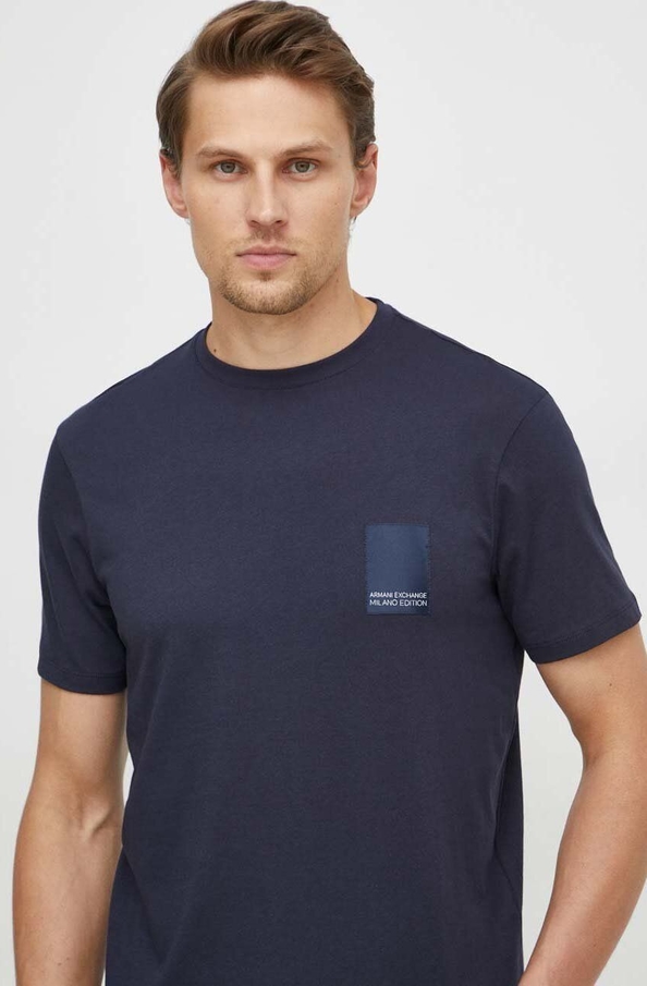 Granatowy t-shirt Armani Exchange