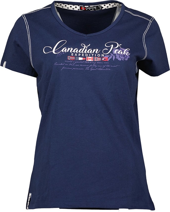 Granatowy t-shirt Canadian Peak z bawełny