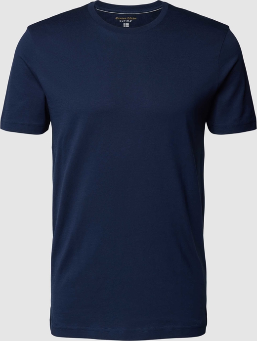 Granatowy t-shirt Christian Berg z bawełny