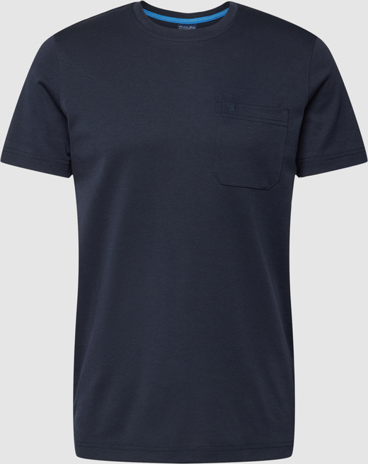 Granatowy t-shirt Christian Berg z krótkim rękawem