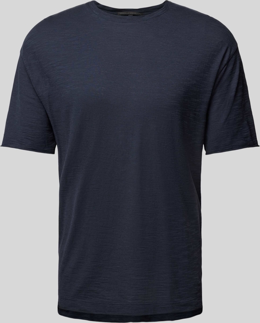 Granatowy t-shirt Drykorn w stylu casual z bawełny