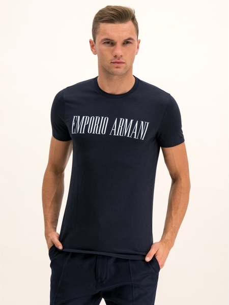 Granatowy t-shirt Emporio Armani