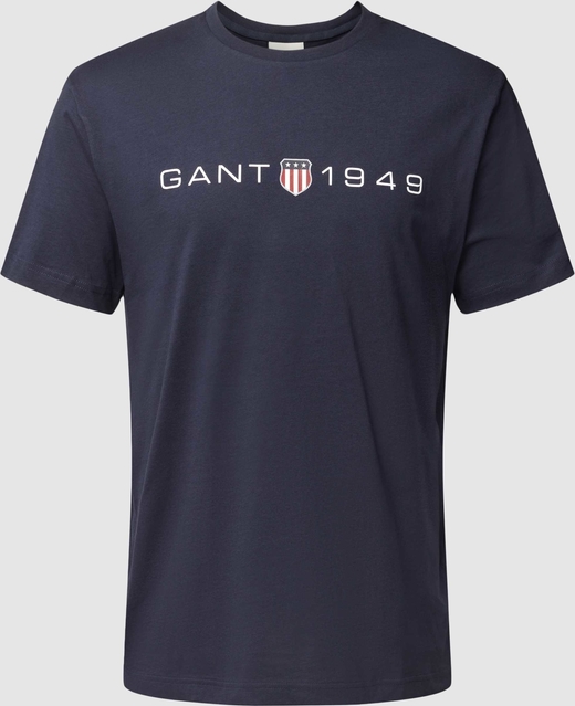 Granatowy t-shirt Gant