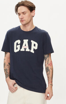 Granatowy t-shirt Gap z krótkim rękawem w młodzieżowym stylu