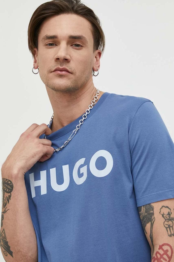 Granatowy t-shirt Hugo Boss