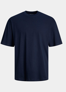 Granatowy t-shirt Jack & Jones z krótkim rękawem