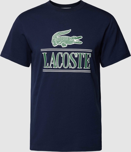 Granatowy t-shirt Lacoste