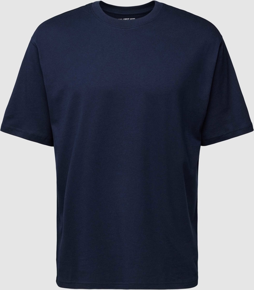 Granatowy t-shirt McNeal z bawełny w stylu casual