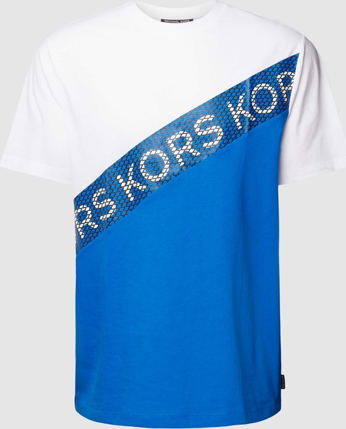 Granatowy t-shirt Michael Kors z krótkim rękawem
