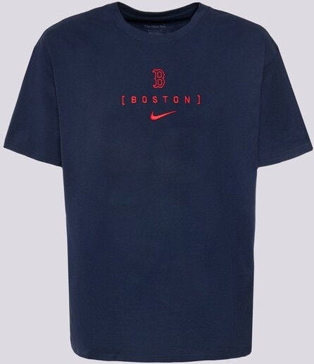 Granatowy t-shirt Nike w sportowym stylu z krótkim rękawem