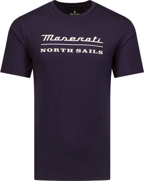 Granatowy t-shirt North Sails w sportowym stylu z bawełny
