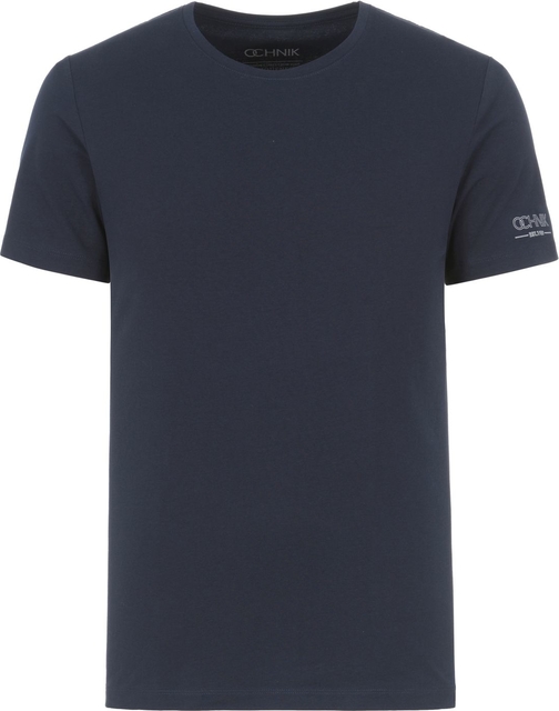 Granatowy t-shirt Ochnik z krótkim rękawem z bawełny