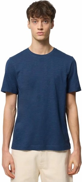 Granatowy t-shirt Outhorn z bawełny z krótkim rękawem w stylu casual