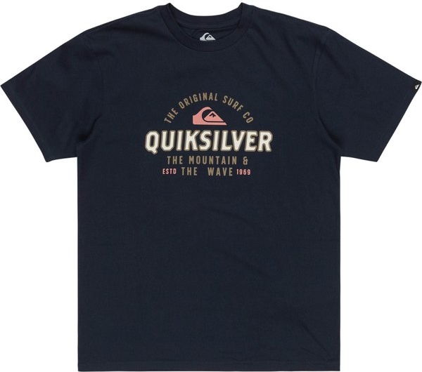 Granatowy t-shirt Quiksilver z bawełny