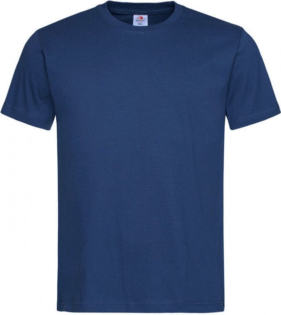 Granatowy t-shirt Stedman z bawełny z krótkim rękawem