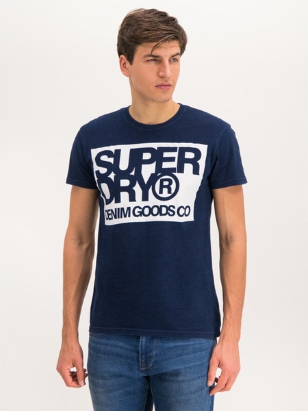 Granatowy t-shirt Superdry