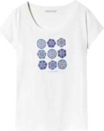Granatowy t-shirt Tatuum z krótkim rękawem z bawełny
