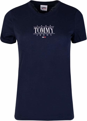 Granatowy t-shirt Tommy Hilfiger z okrągłym dekoltem
