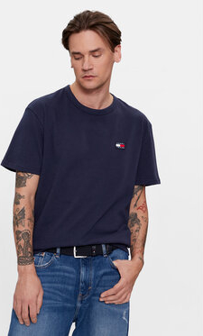 Granatowy t-shirt Tommy Jeans z krótkim rękawem