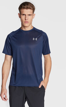 Granatowy t-shirt Under Armour w sportowym stylu