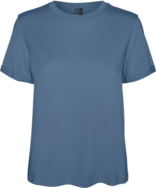Granatowy t-shirt Vero Moda z bawełny