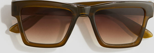 H & M & - Kwadratowe okulary przeciwsłoneczne - Zielony