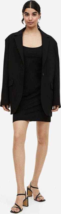H & M & - MAMA Bawełniana sukienka dla karmiącej - Czarny