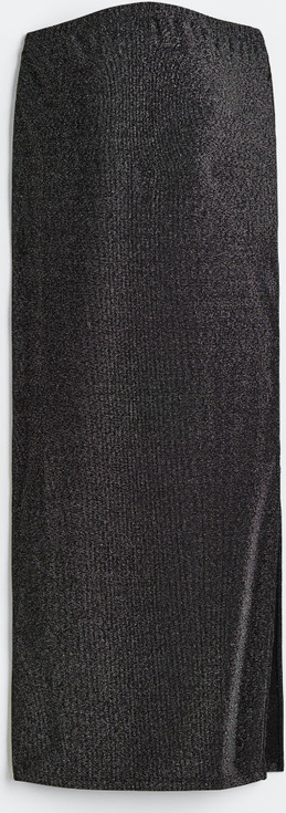 H & M & - MAMA Brokatowa spódnica ołówkowa - Czarny