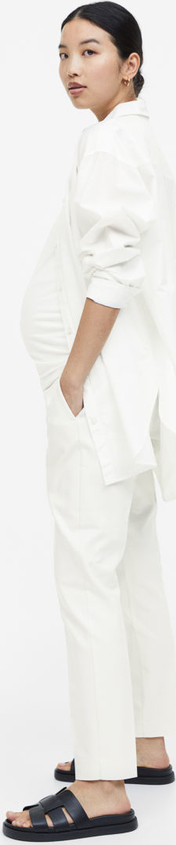 H & M & - MAMA Eleganckie spodnie - Biały
