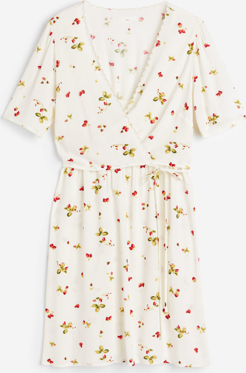 H & M & - MAMA Kopertowa sukienka dla karmiącej - Biały