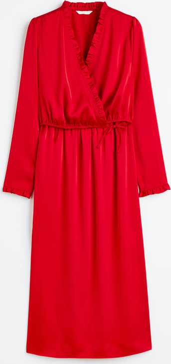 H & M & - MAMA Kopertowa sukienka dla karmiącej - Czerwony