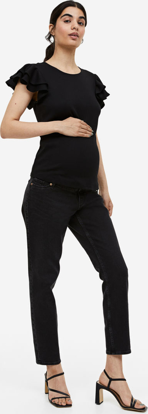H & M & - MAMA Slim Ankle Jeans - Czarny