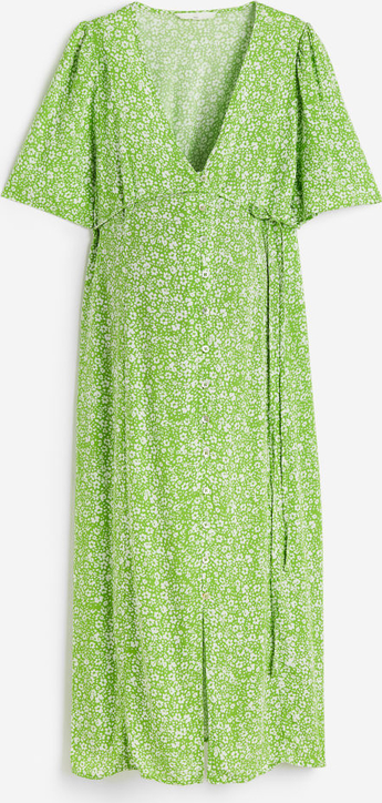 H & M & - MAMA Sukienka z dekoltem w serek - Zielony