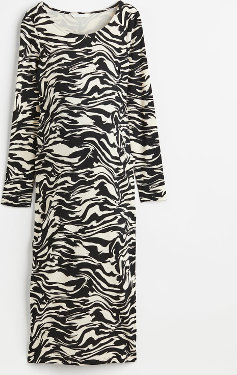 H & M & - MAMA Sukienka z długim rękawem - Czarny