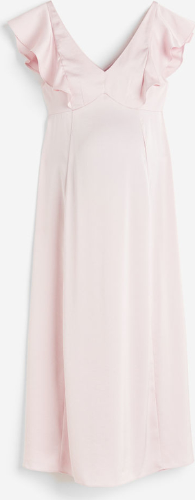 H & M & - MAMA Sukienka z falbanami - Różowy