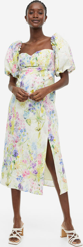 H & M & - MAMA Sukienka z odkrytymi ramionami - Biały