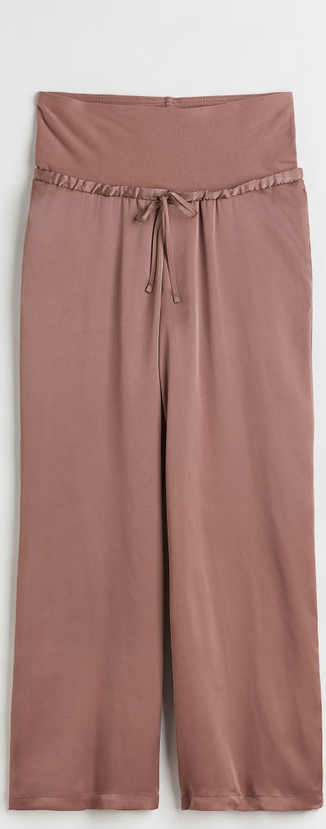 H & M & - MAMA Szerokie spodnie - Brązowy