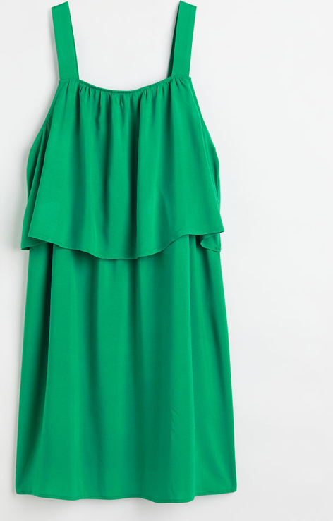 H & M & - MAMA Wiskozowa sukienka dla karmiącej - Zielony