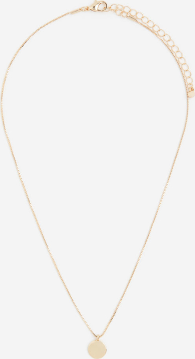 H & M & - Naszyjnik z łańcuszka typu kostka - Złoty