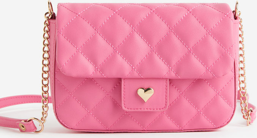 H & M & - Pikowana torebka na ramię - Różowy