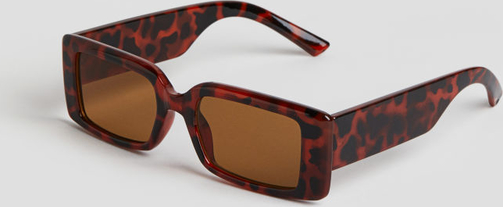 H & M & - Prostokątne okulary przeciwsłoneczne - Beżowy