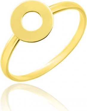 Hosa Złoty pierścionek z wyciętym kółkiem